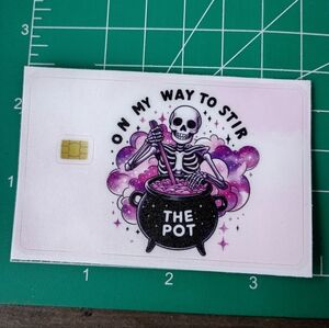 2/$10 On My Way To Stir The Pot Gothic Credit Card Full Cover With Chip Sticker